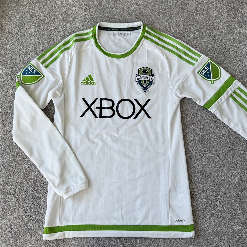 Seattle Sounders FC Jersey Mens Small Adidas Xbox Soccer Long Sleeve